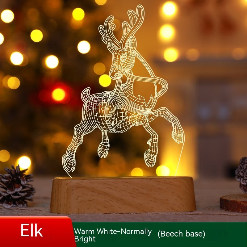 3D Acrylic Christmas LED Night Lamp