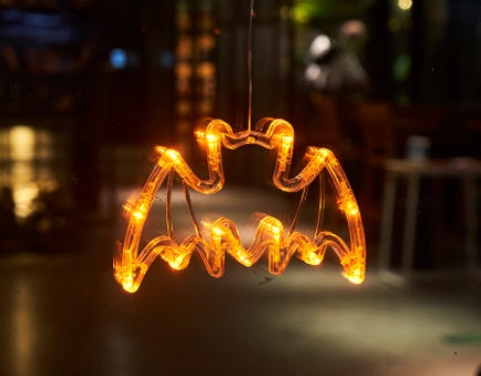 Halloween Window Hanging LED Lights Spider Pumpkin Hanging Ghost Horror Lights Home Decor