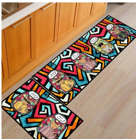 Non-Slip Washable Floor Mat – Oil-Proof Household Rug for Bathroom, Kitchen & Entryway