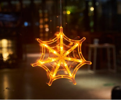 Halloween Window Hanging LED Lights Spider Pumpkin Hanging Ghost Horror Lights Home Decor