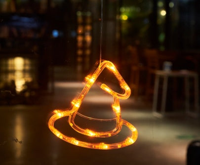 Halloween Window Hanging LED Lights Spider Pumpkin Hanging Ghost Horror Lights Home Decor