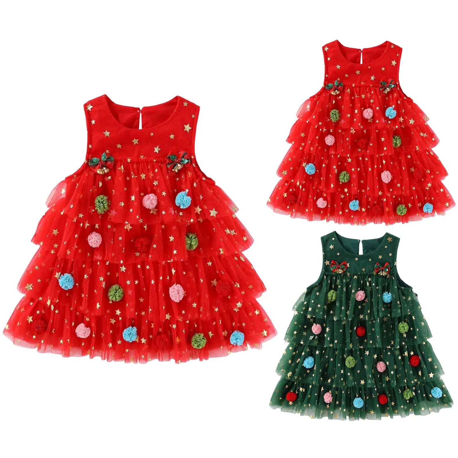 Cute Santa Christmas Dress for Baby & Toddler Girls