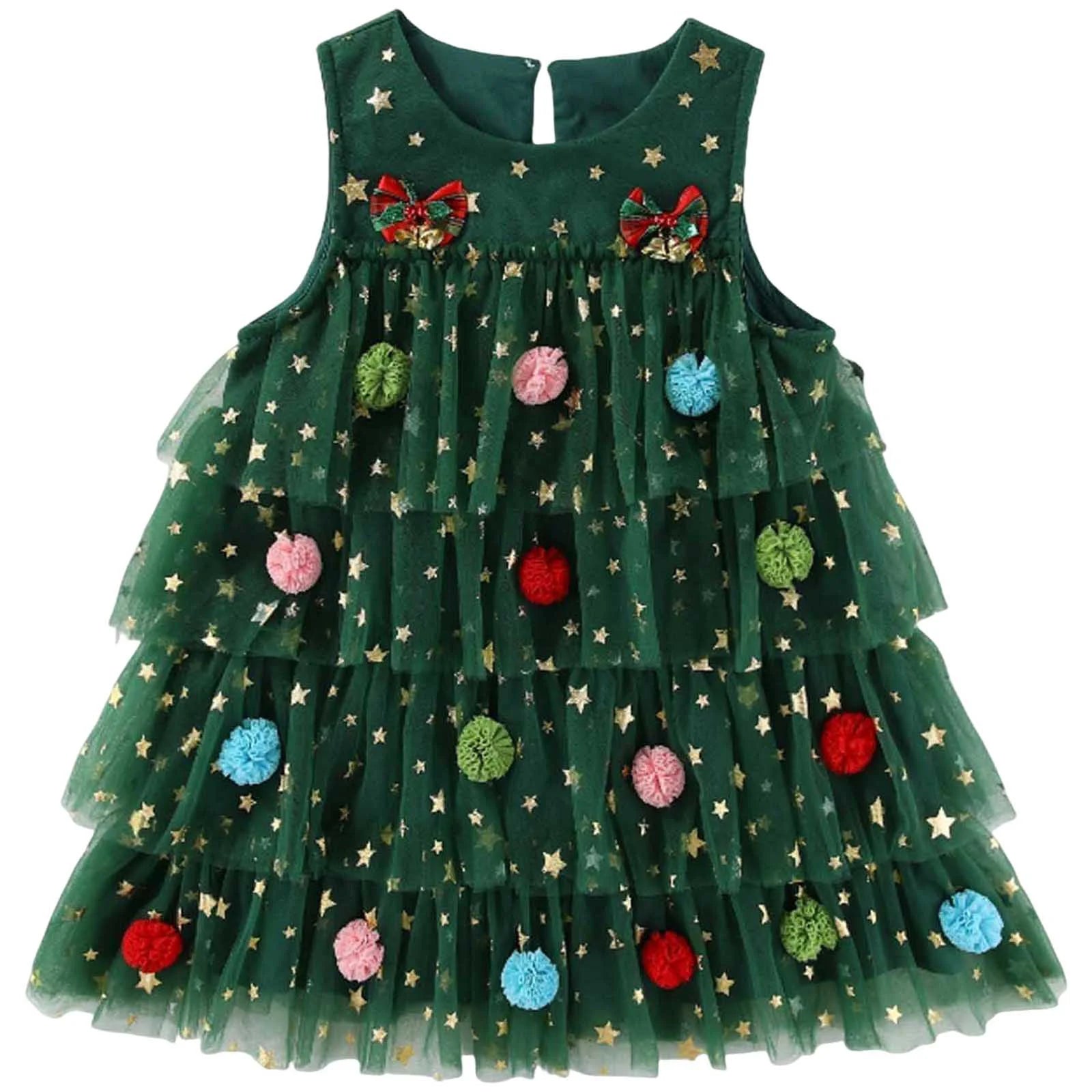 Cute Santa Christmas Dress for Baby & Toddler Girls