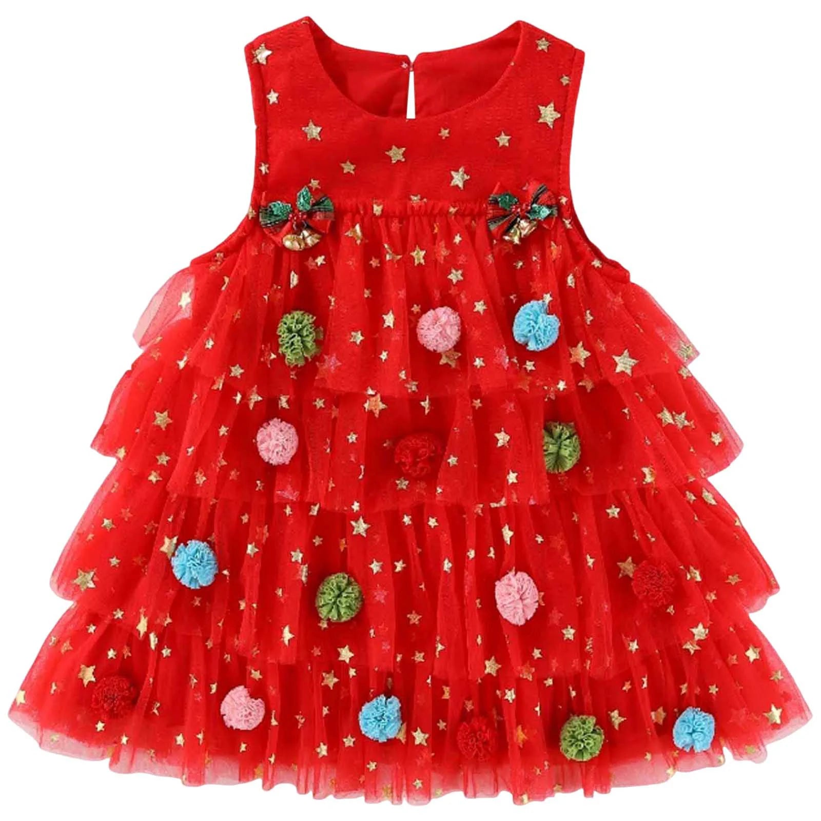 Cute Santa Christmas Dress for Baby & Toddler Girls
