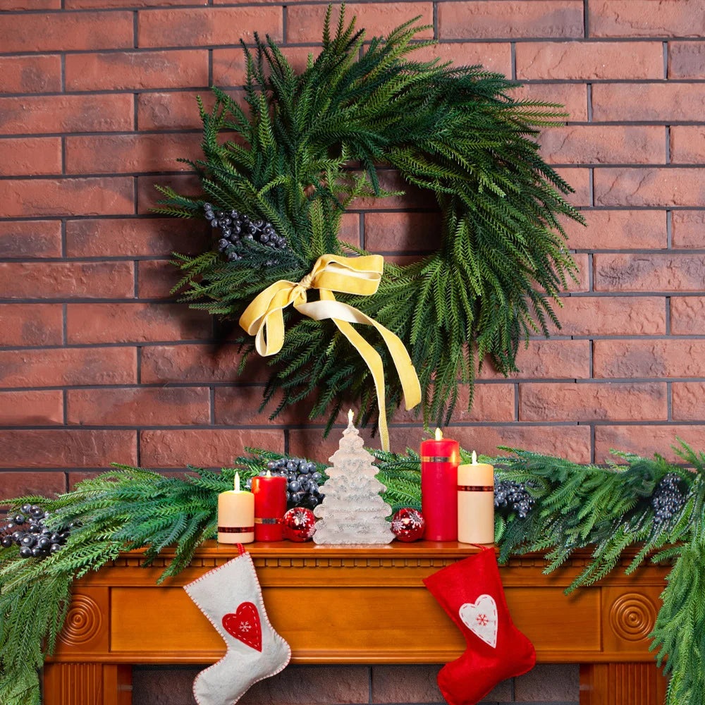 Winter Red Berry Wreath – Christmas Door Decoration