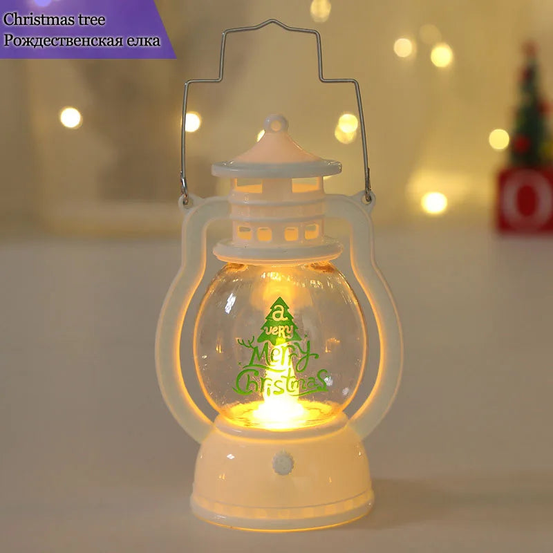 Portable LED Christmas Santa Claus Snowman Lanterns