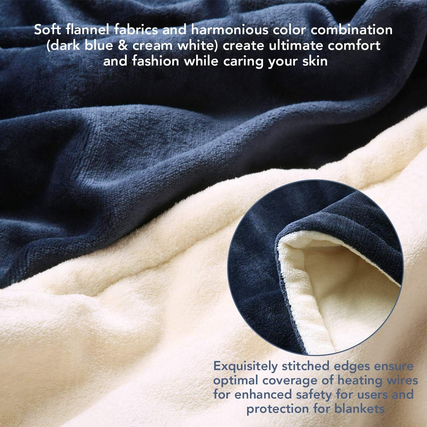 Double-Sided Heated Electric Throw Blanket