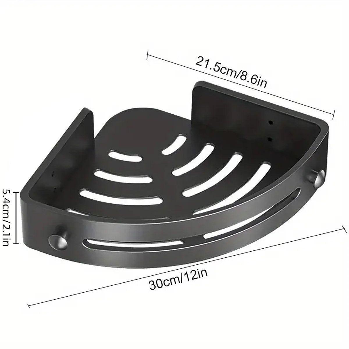 Bathroom Corner Shower Caddy – Wall-Mounted Shelf Organizer for Shampoo & Soap