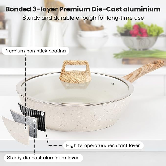 YEJ 12-Piece Non-Stick Cookware Set