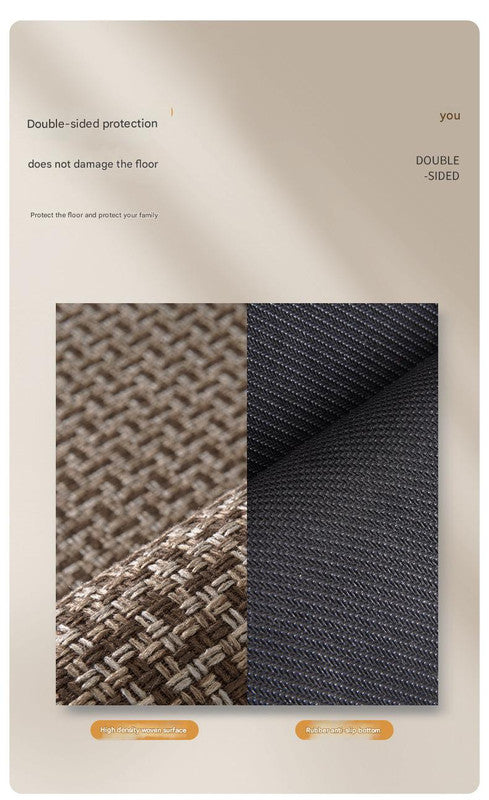 Absorbent & Dirt-Resistant Woven Kitchen Runner Rug – Non-Slip, Easy-Clean Floor Mat (Style Woven Brown)