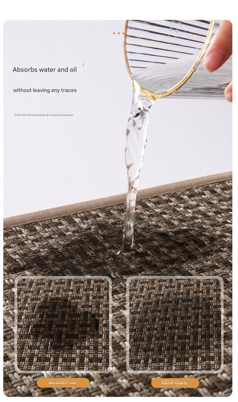 Absorbent & Dirt-Resistant Woven Kitchen Runner Rug – Non-Slip, Easy-Clean Floor Mat (Style Woven Gray)