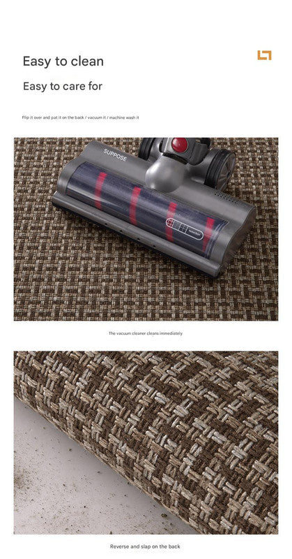 Absorbent & Dirt-Resistant Woven Kitchen Runner Rug – Non-Slip, Easy-Clean Floor Mat (Style Woven Gray)