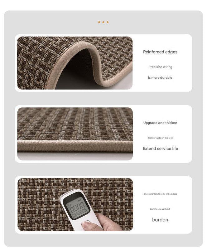 Absorbent & Dirt-Resistant Woven Kitchen Runner Rug – Non-Slip, Easy-Clean Floor Mat (Style Woven Gray)