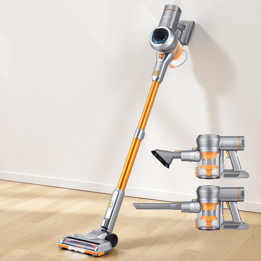 Devanti 300W Cordless Stick Vacuum Cleaner – Self-Standing, Brushless Motor, Golden