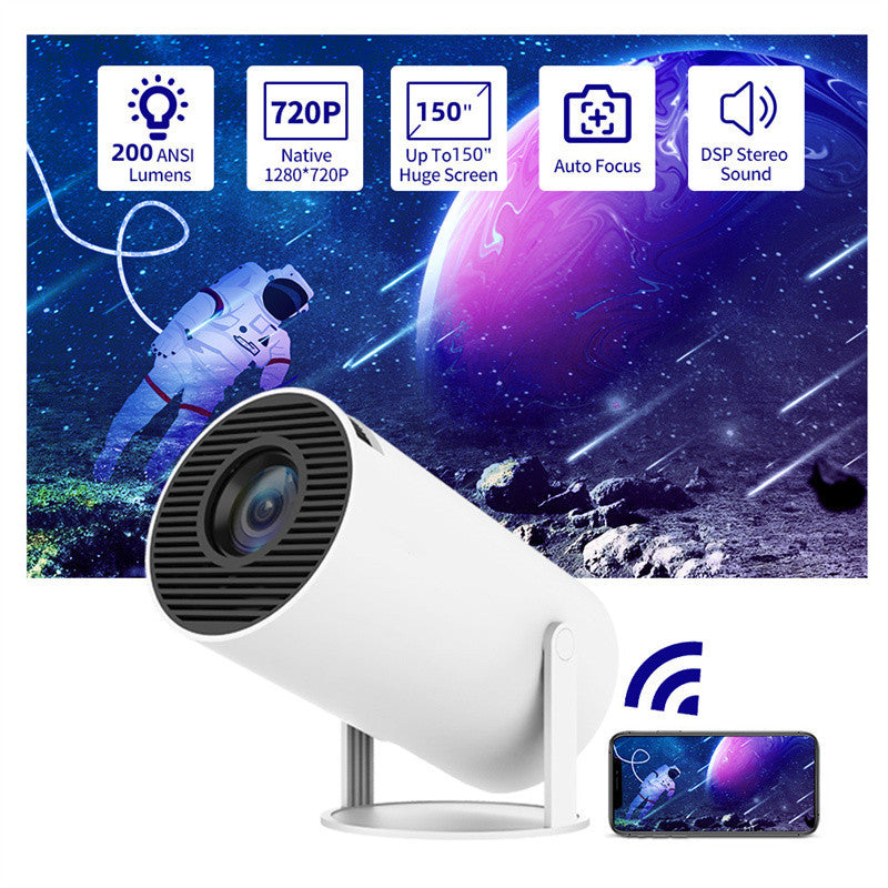 SwiftBeam Portable Projector – 180° Rotation, Auto Focus, WiFi & Bluetooth
