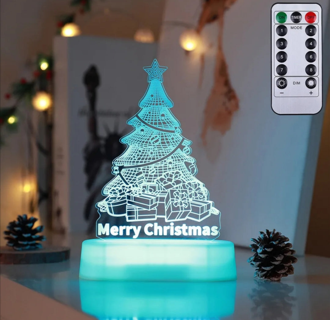3D Acrylic Christmas LED Night Lamp