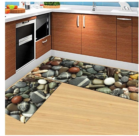 Non-Slip Washable Floor Mat – Oil-Proof Household Rug for Bathroom, Kitchen & Entryway