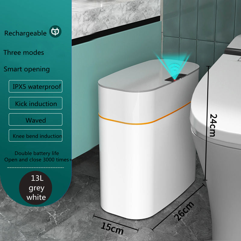 Smart Automatic Trash Can with Sensor Lid – Touch-Free, UV Sterilisation, Odour Control for Kitchen, Bedroom & Office