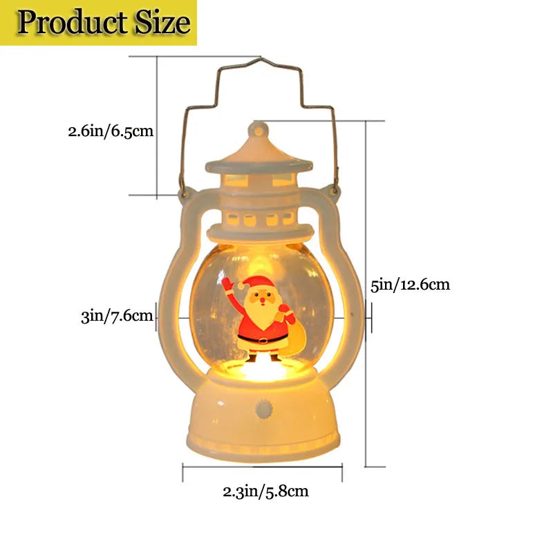 Portable LED Christmas Santa Claus Snowman Lanterns
