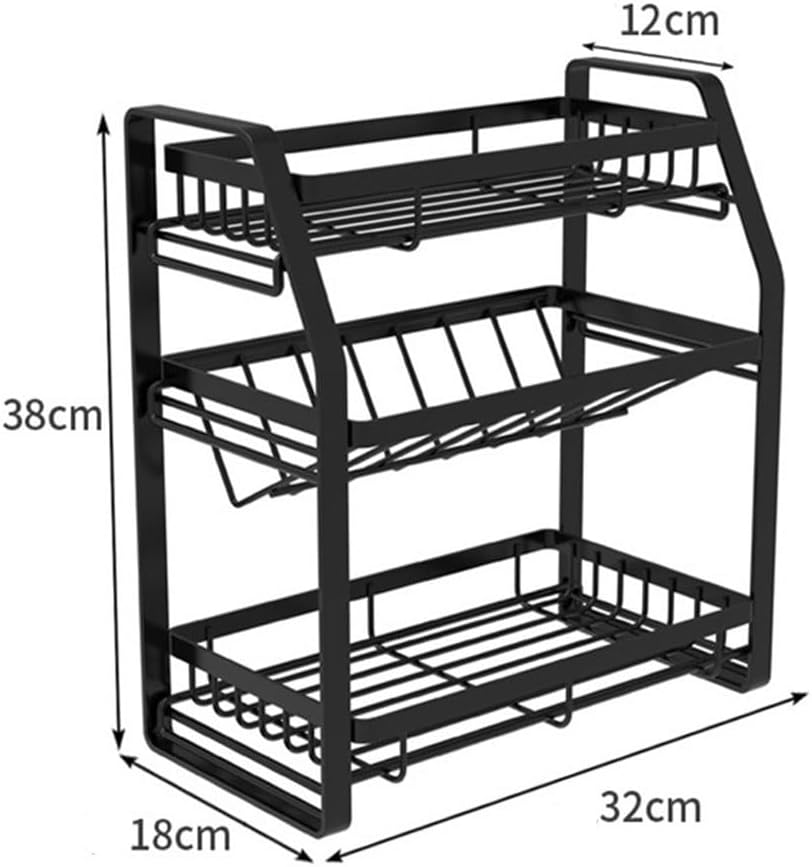 3-Tier Adjustable Spice Rack Organizer – Detachable Shelf for Kitchen Countertop & Pantry Storage