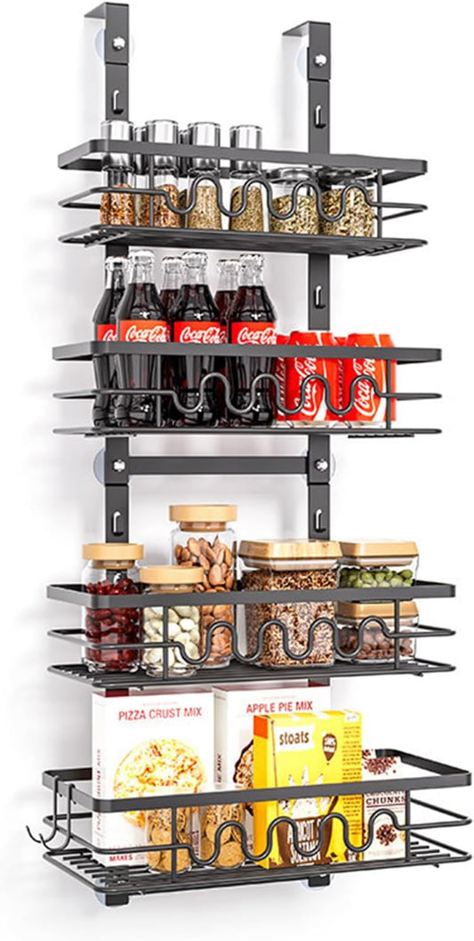 4-Tier Adjustable Over-Door Pantry Organizer