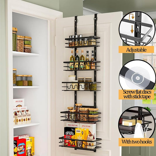 4-Tier Adjustable Over-Door Pantry Organizer