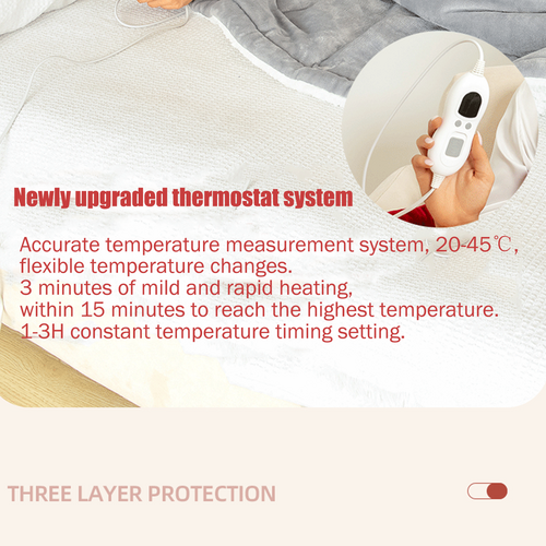 Double-Sided Heated Electric Throw Blanket