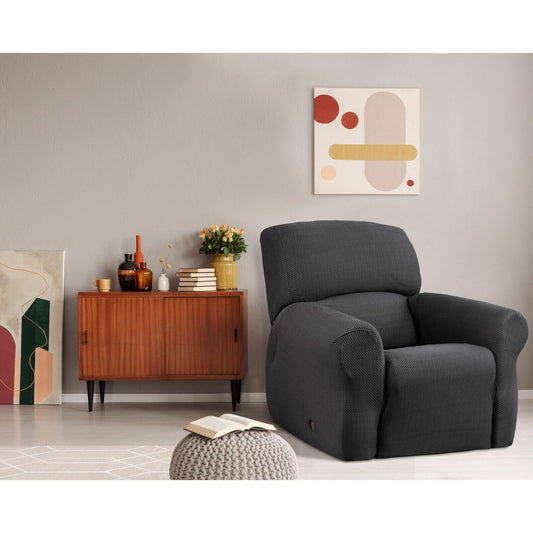 Elan Cambridge Extra-Stretch Recliner Cover – 1-Seater Chair Protector (Steel)
