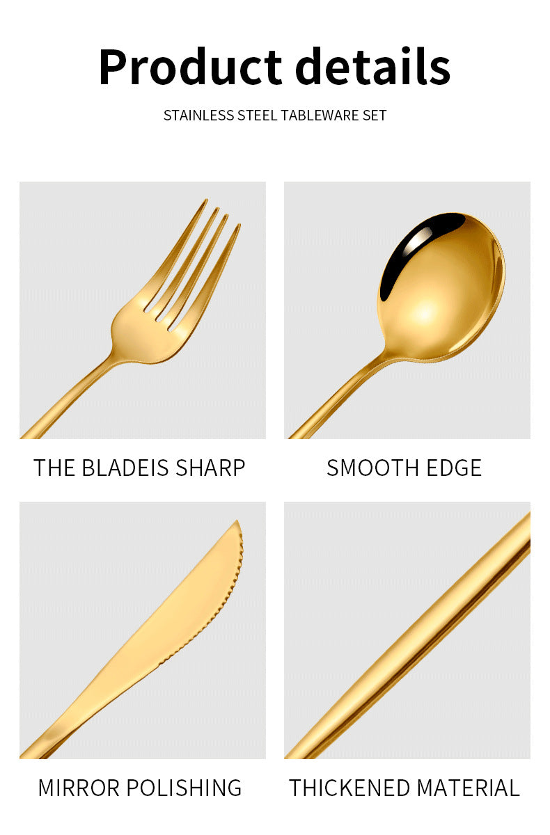 Premium 24-Piece Stainless Steel Cutlery Set