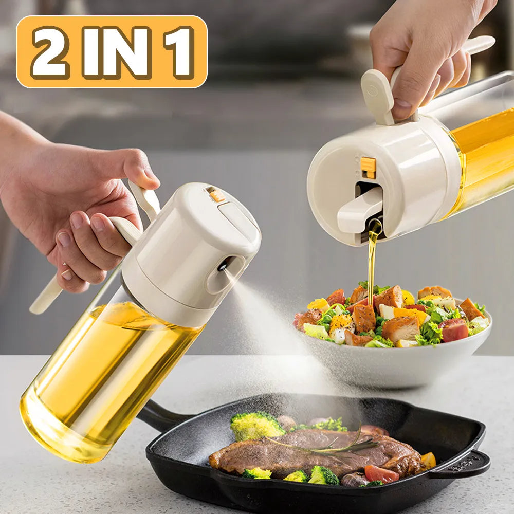 550ml Dual-Function Oil Sprayer and Pourer Bottle