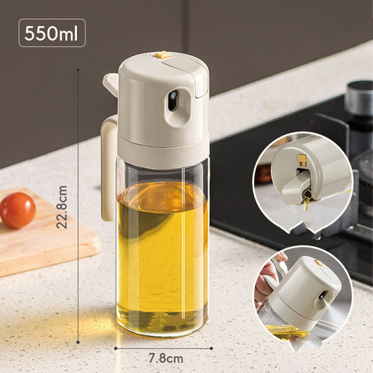 550ml Dual-Function Oil Sprayer and Pourer Bottle