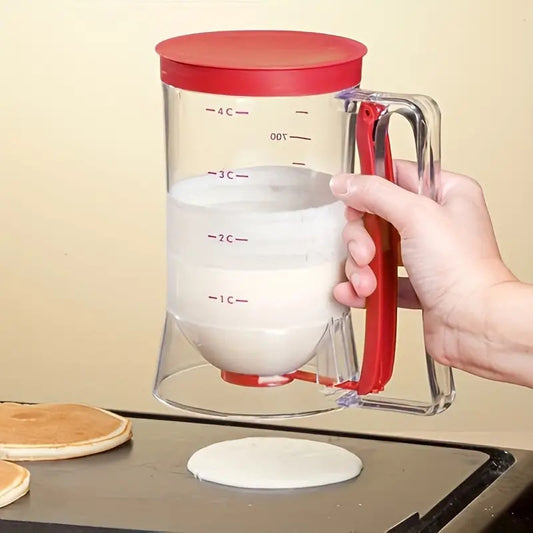 Precision Batter Dispenser with Measurement Marks – Easy-Pour for Pancakes, Cupcakes & Waffles (900ml)