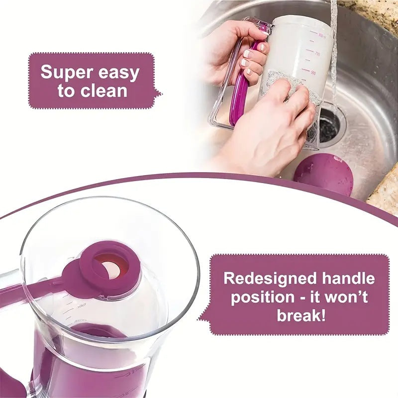 Precision Batter Dispenser with Measurement Marks – Easy-Pour for Pancakes, Cupcakes & Waffles (900ml)