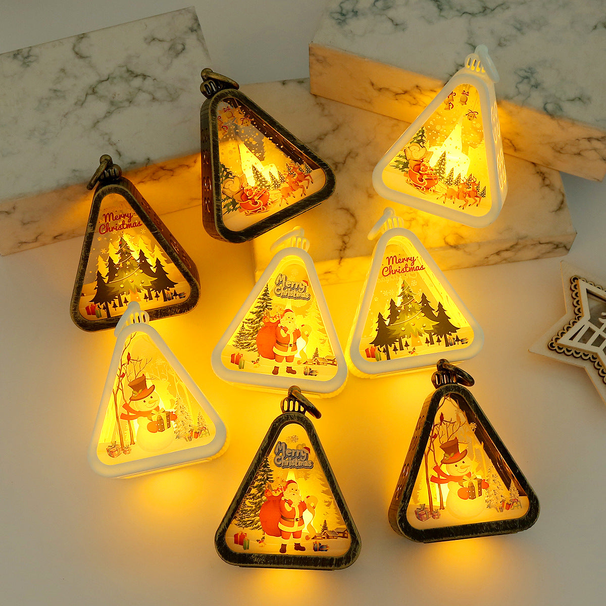 White Christmas Tree LED Mini Lanterns
