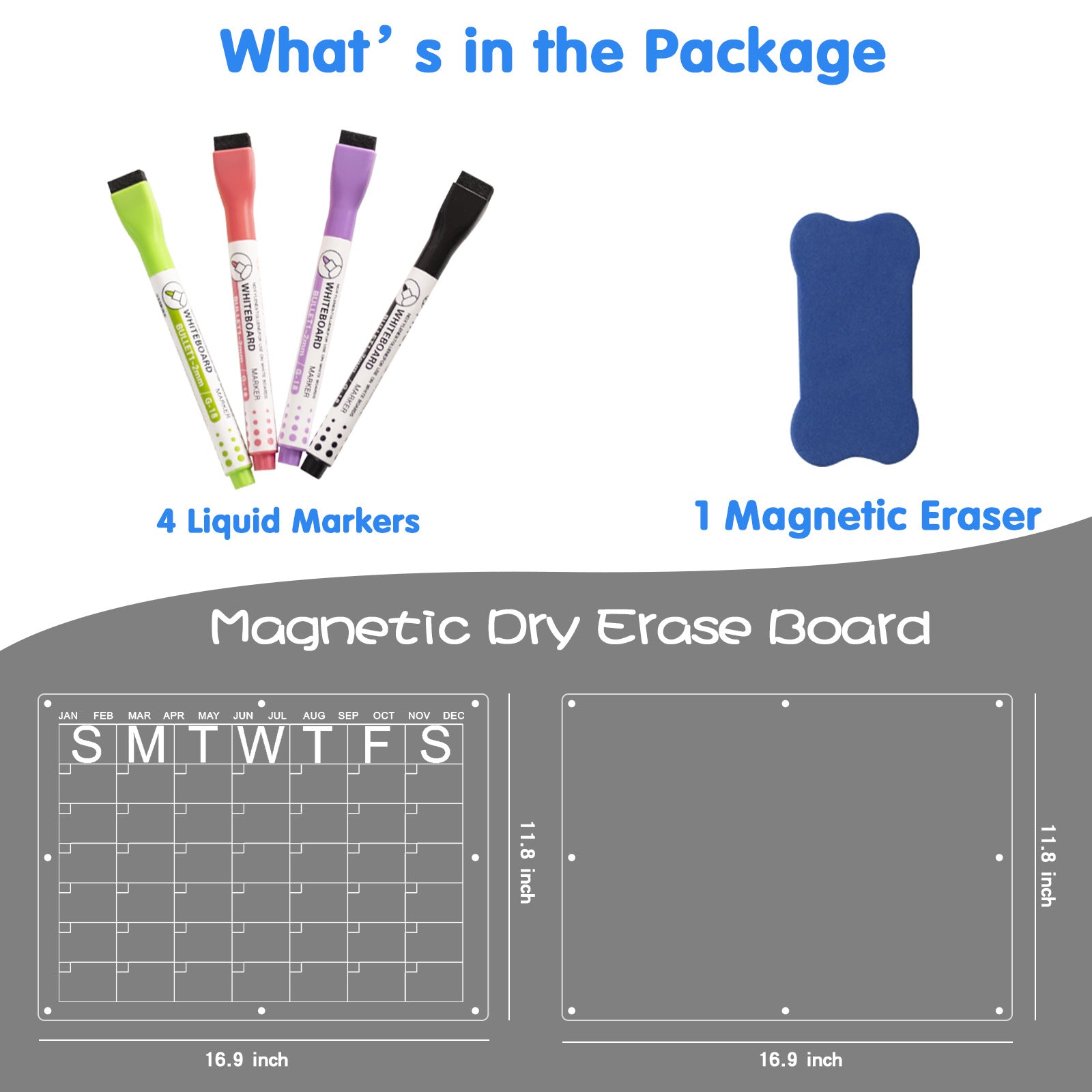 Magnetic Acrylic Fridge Calendar