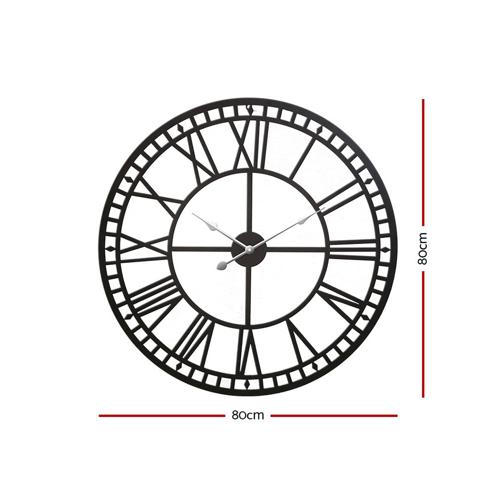 Artiss 80cm Large Metal Wall Clock