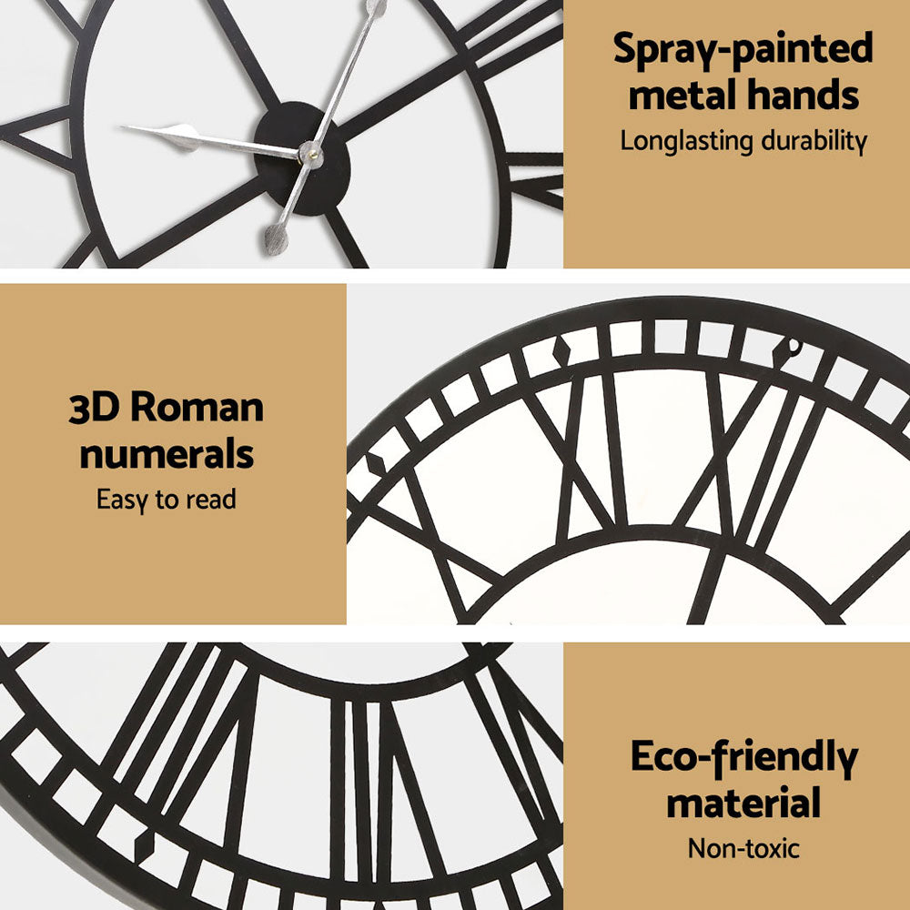 Artiss 80cm Large Metal Wall Clock