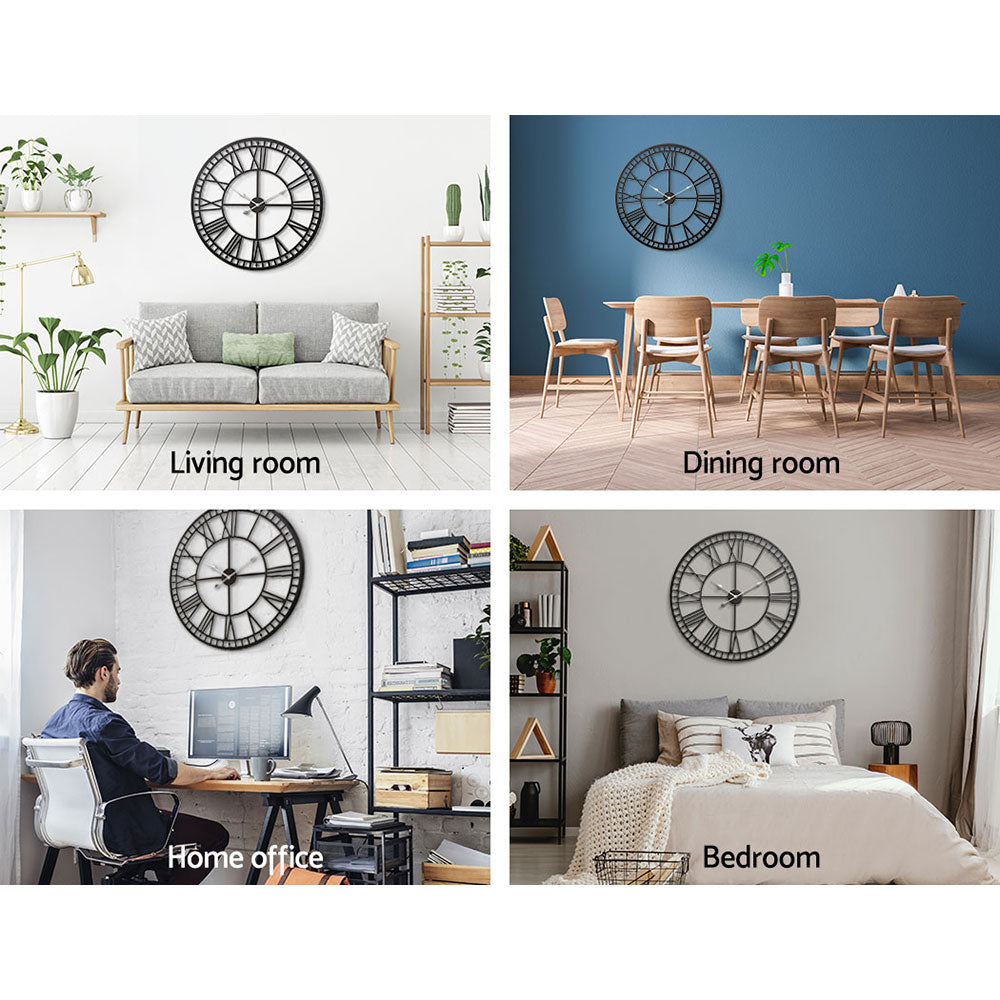 Artiss 80cm Large Metal Wall Clock