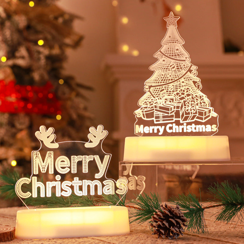 3D Acrylic Christmas LED Night Lamp
