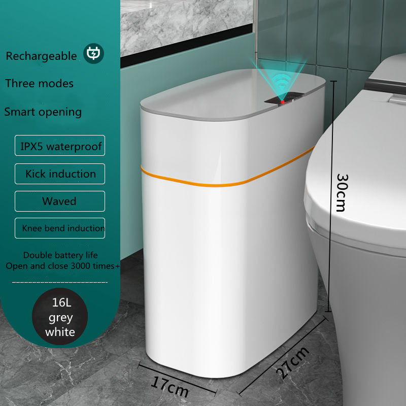 Smart Automatic Trash Can with Sensor Lid – Touch-Free, UV Sterilisation, Odour Control for Kitchen, Bedroom & Office