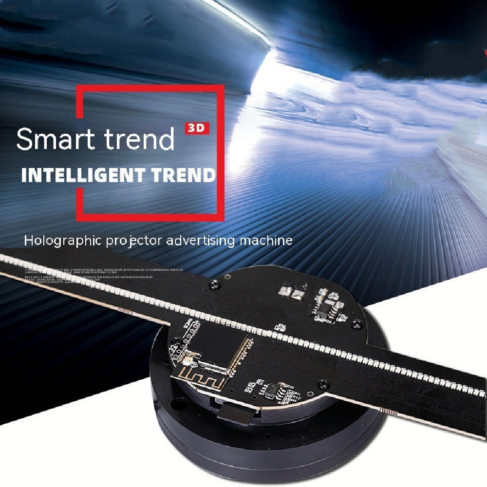 Upgraded 3D Holographic Advertising Display Fan – Naked Eye LED Projection with Video & Image Support